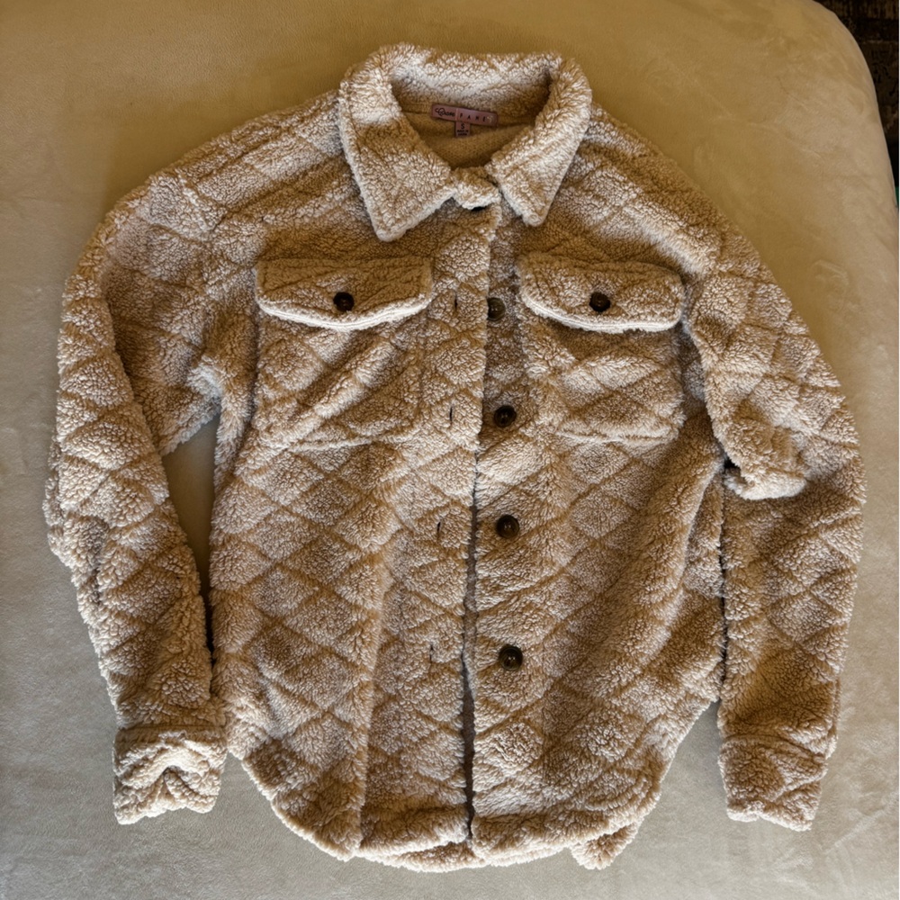 Rave Tan Quilted Kids Puffer Jacket